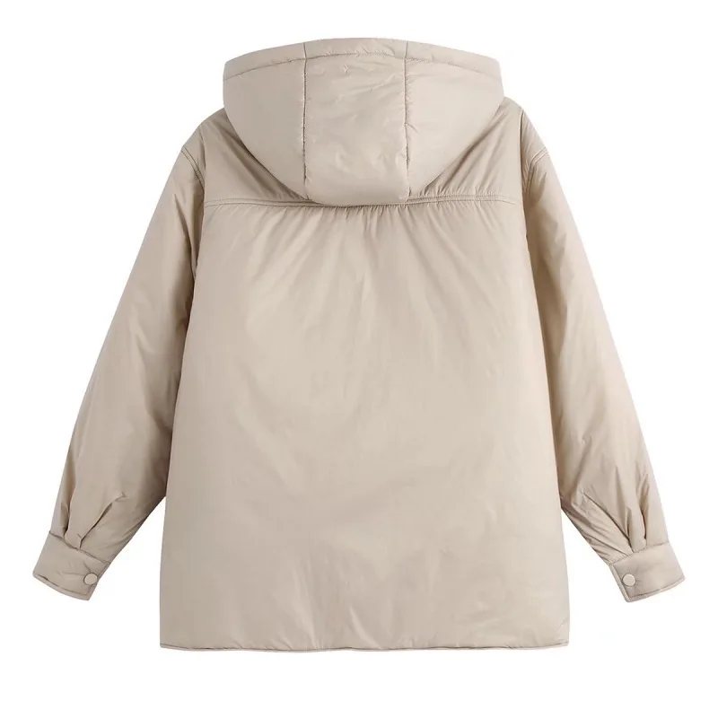 Женская осенне-зимняя хлопковая куртка с капюшоном Chu Sau Beauty ZA, новое повседневное свободное теплое пальто с длинными рукавами, шикарное укр... от AliExpress RU&CIS NEW