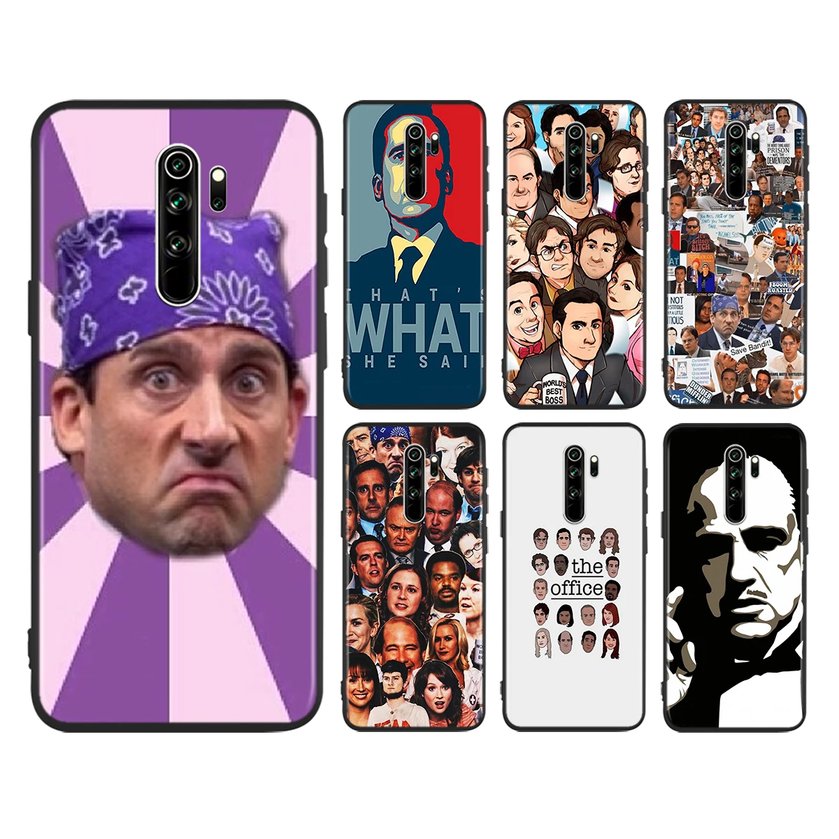 

Phone Case For Redmi 9i 9T 9A 9C 9 8A 8 GO 7 7A S2 Y2 6 6A 5 5A 4X Prime Pro Plus The office tv show Black Soft Cover