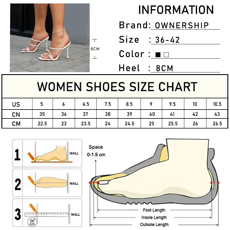

Women Slippers Woman High Heel Thin Heel Women's Fashion Flip Flop 2020 Ladies Square Toe Slide Female Sexy Party Shoe Plus Size