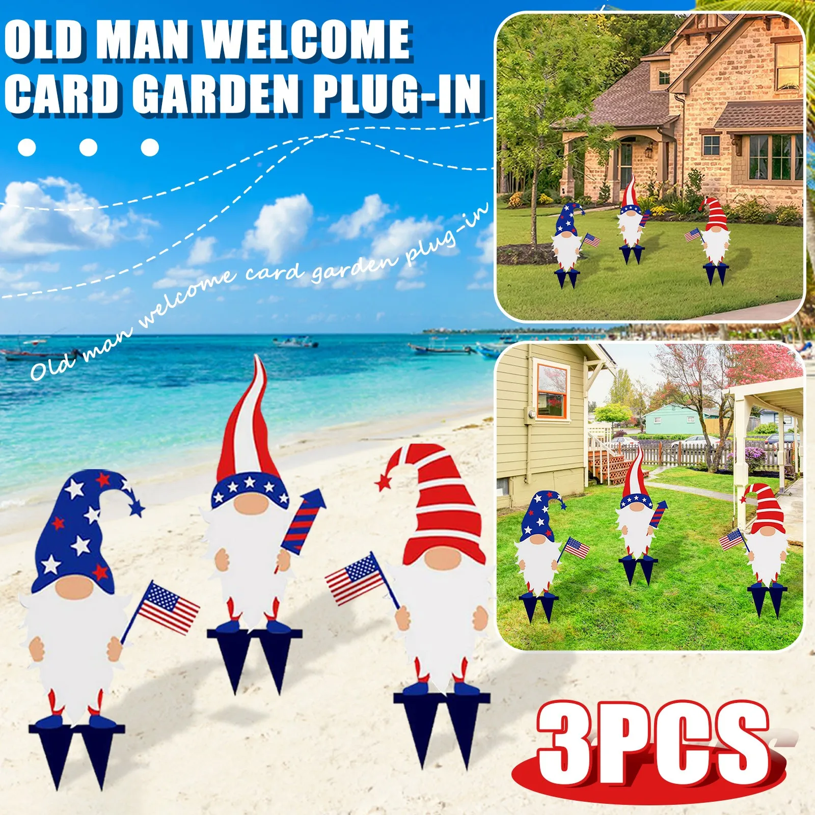 

Welcome Home Back Garden Courtyard Decoration Card Old People Welcome Card Garden Greeting Plug-in Decoration Home Decoration
