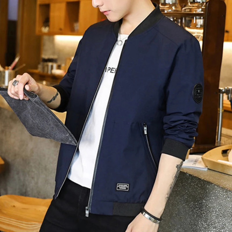 Мужская бейсбольная куртка Повседневная шикарная ультратонкая уличная 4xl