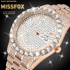 Часы MISSFOX мужские наручные, роскошные брендовые, цвет розовое золото, с датой, класс качества ААА