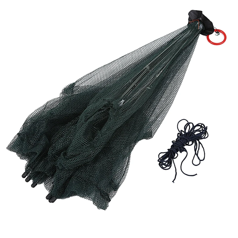 Портативная Складная Автоматическая рыболовная сеть ловушка литая клетка для