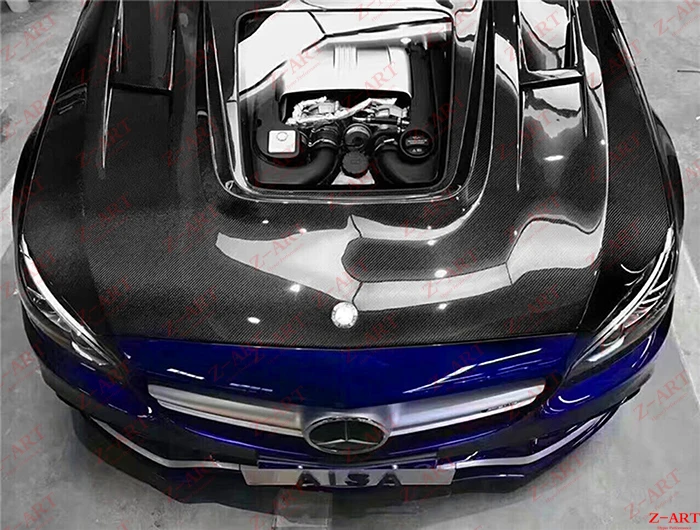 2015-2019 Z-ART углеродное волокно капота двигателя для C63 крышка W205 AMG | Автомобили и