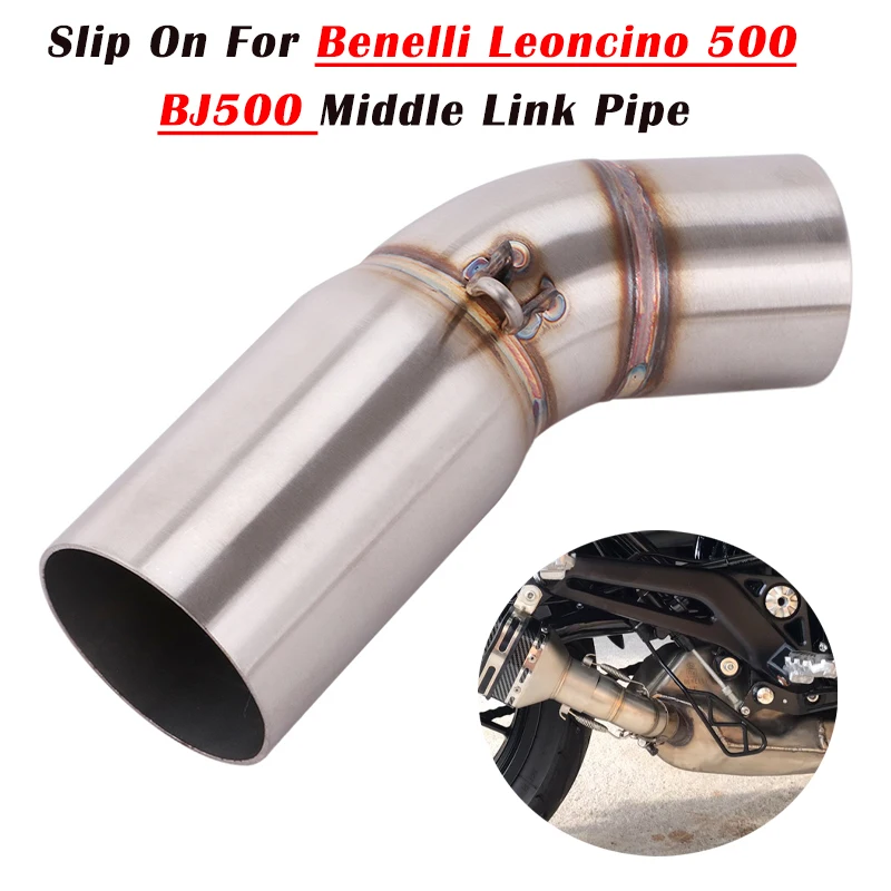 

Slip On For Benelli Leoncino 500 BJ500 Motorcycle Exhaust Middle Pipe Escape Connect Link Tube Moto Exhaust System Muffler