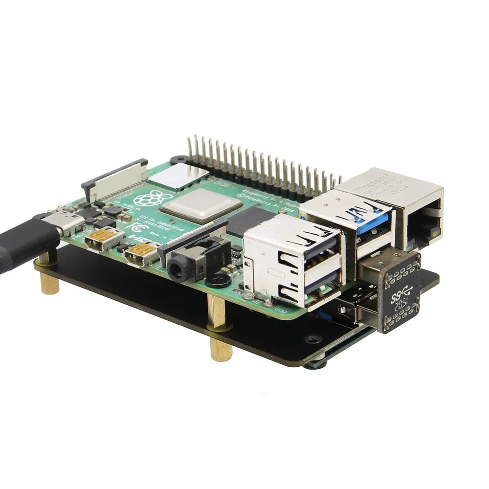 Плата расширения для SSD накопителя Raspberry Pi 4 Model B mSATA X857 V2.0 щит B|Аксессуары