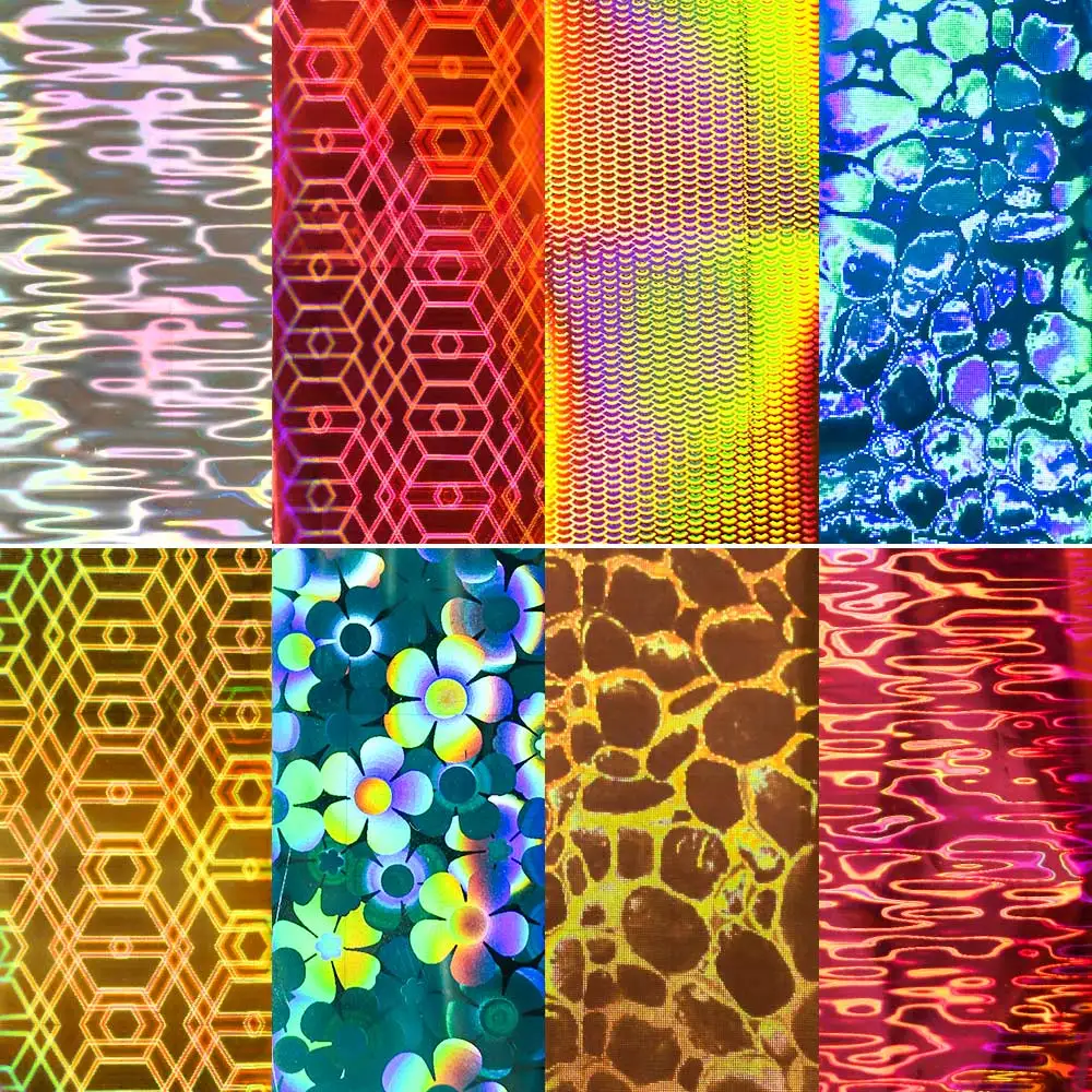 

120m Shinning Mixed Beauty Transfer Tips Sticker Craft DIY Holographic Flower Pattern Nail Transfer Foil Nails Art Decorations