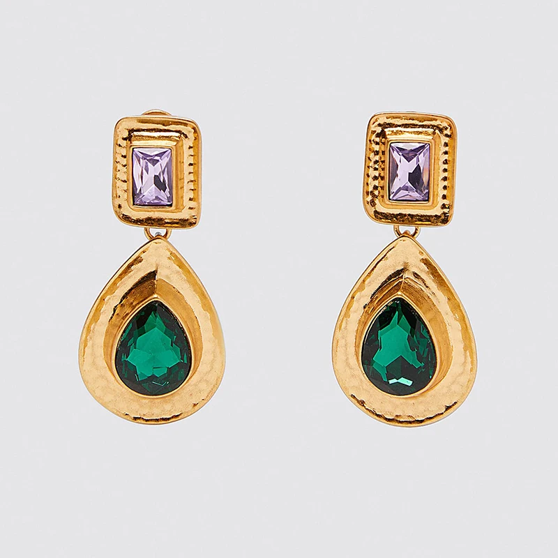 JURAN ZA, новая мода, геометрические висячие серьги с кристаллами,, Boho, ручной работы, висячие серьги для женщин, ювелирное изделие, подарок