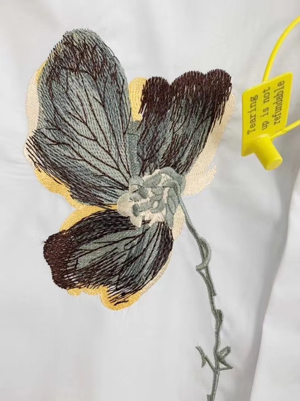 

with Cotton shirt Flower embroidery Men's Slim Fit Striped style Long-sleeved Shirt| 219109579