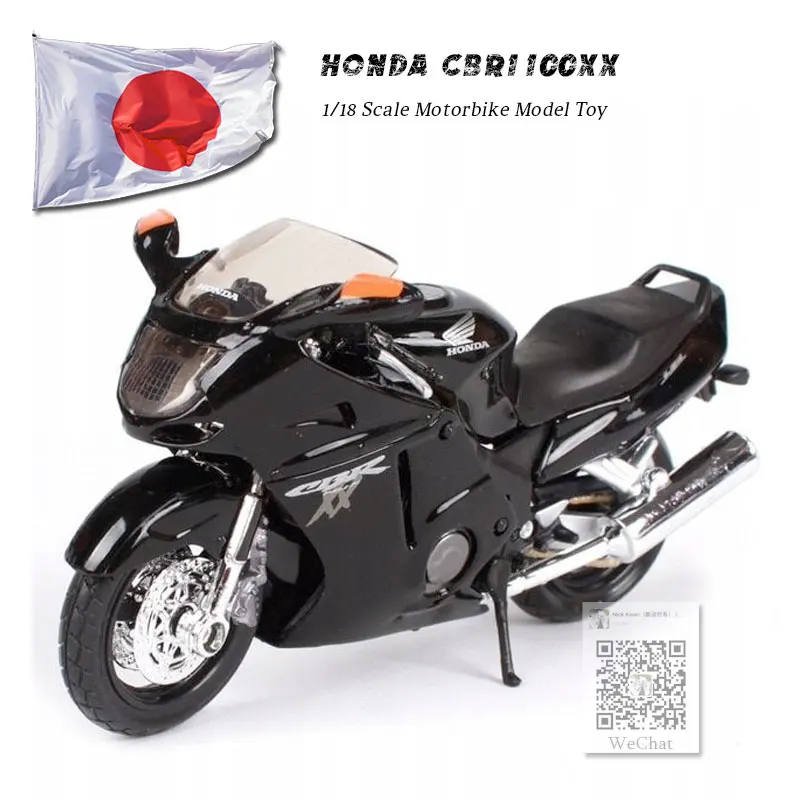 

6pcs/lot MAISTO 1/18 Scale HONDA CBR1100XX Motorbike Black Bird Diecast Metal Motorcycle Model Toy