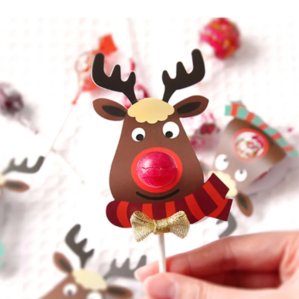 Креативные бумажные рождественские зверушки в подарок для шоколадных конфет и