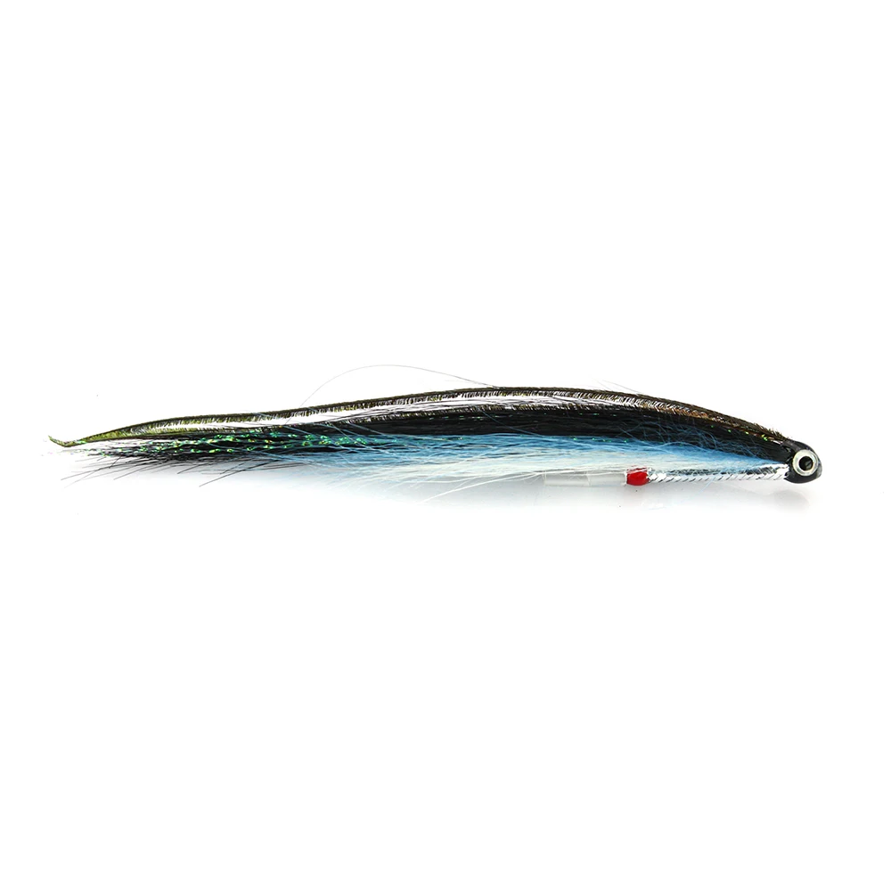 Elver Sunray черный синий лосось мухи морской форели пластиковые трубки (8 шт. в