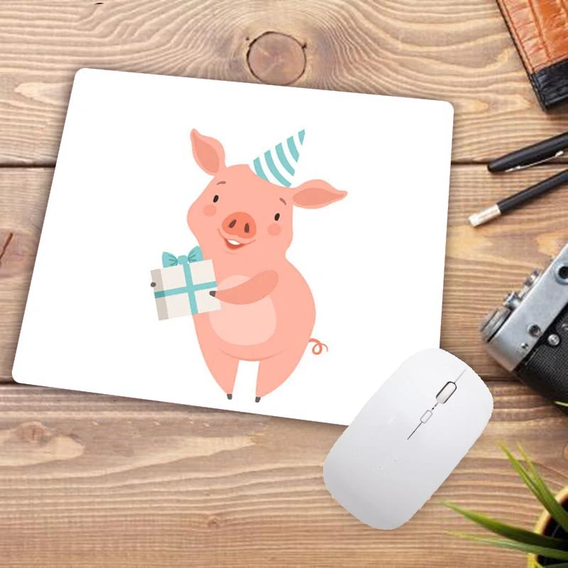 

Большая рекламная акция, коврики для компьютерной мыши, розовая свинья и кошка, животные, коврик для мыши, игровые коврики для геймеров, мале...