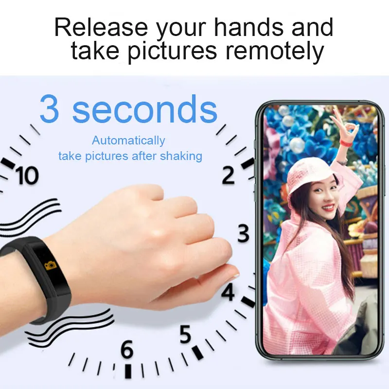 Fitness Watch Waterproof Smart Band With Step Counter Calorie Pedometer for Women and Men EM88 | Электроника