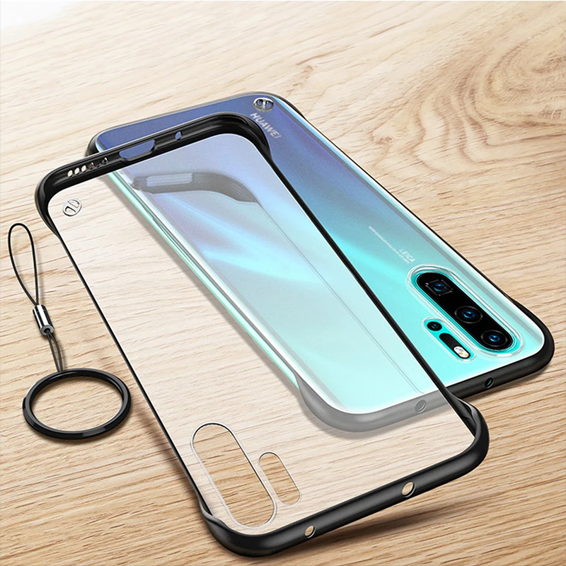 Матовый безрамный чехол для Huawei P20 P30 Pro Mate 20 lite Прозрачный телефона из ПК Honor 10i 20i