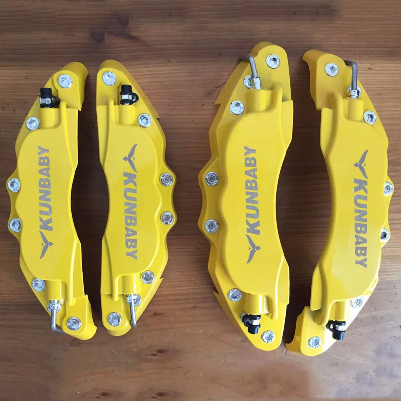 Желтая алюминиевая накладка на тормозной суппорт дискового тормоза Серебристый