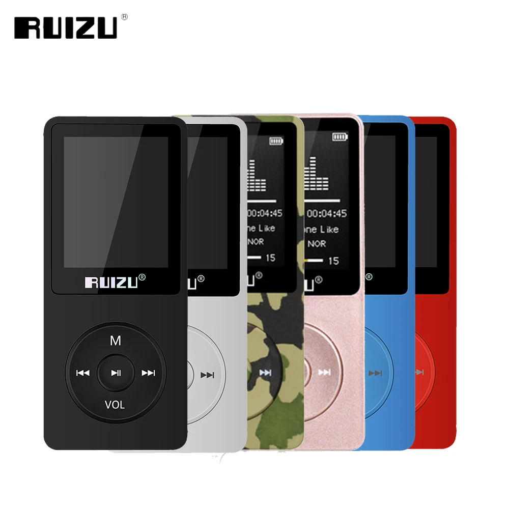 Original RUIZU X02 English Version MP3 Player 4GB 8GB 16GB Music Player With FM Radio Video E-book Portable MP3 Support TF Card