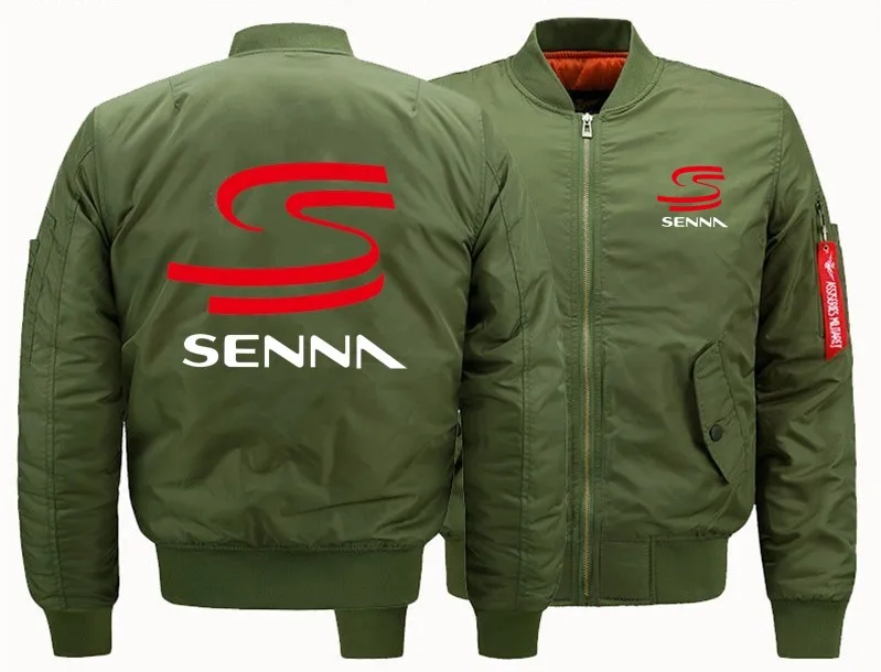 Новая куртка бомбер HERO AYRTON SENNA Flight Flying зимняя утепленная на молнии мужские куртки