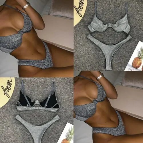 Новинка 2021 женский купальник из металлической пряжи сексуальный купальный