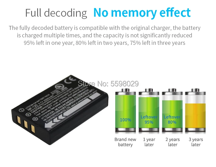 2 шт. аккумулятор для фотоаппарата 1260 мАч | Электроника