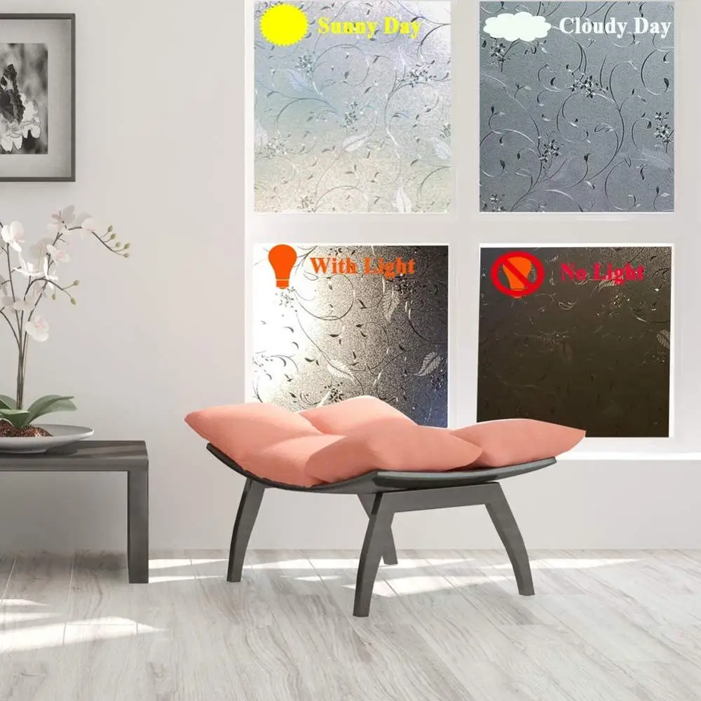 Виниловая оконная пленка YaJing декоративная УФ-наклейка на окна матовая клейкая