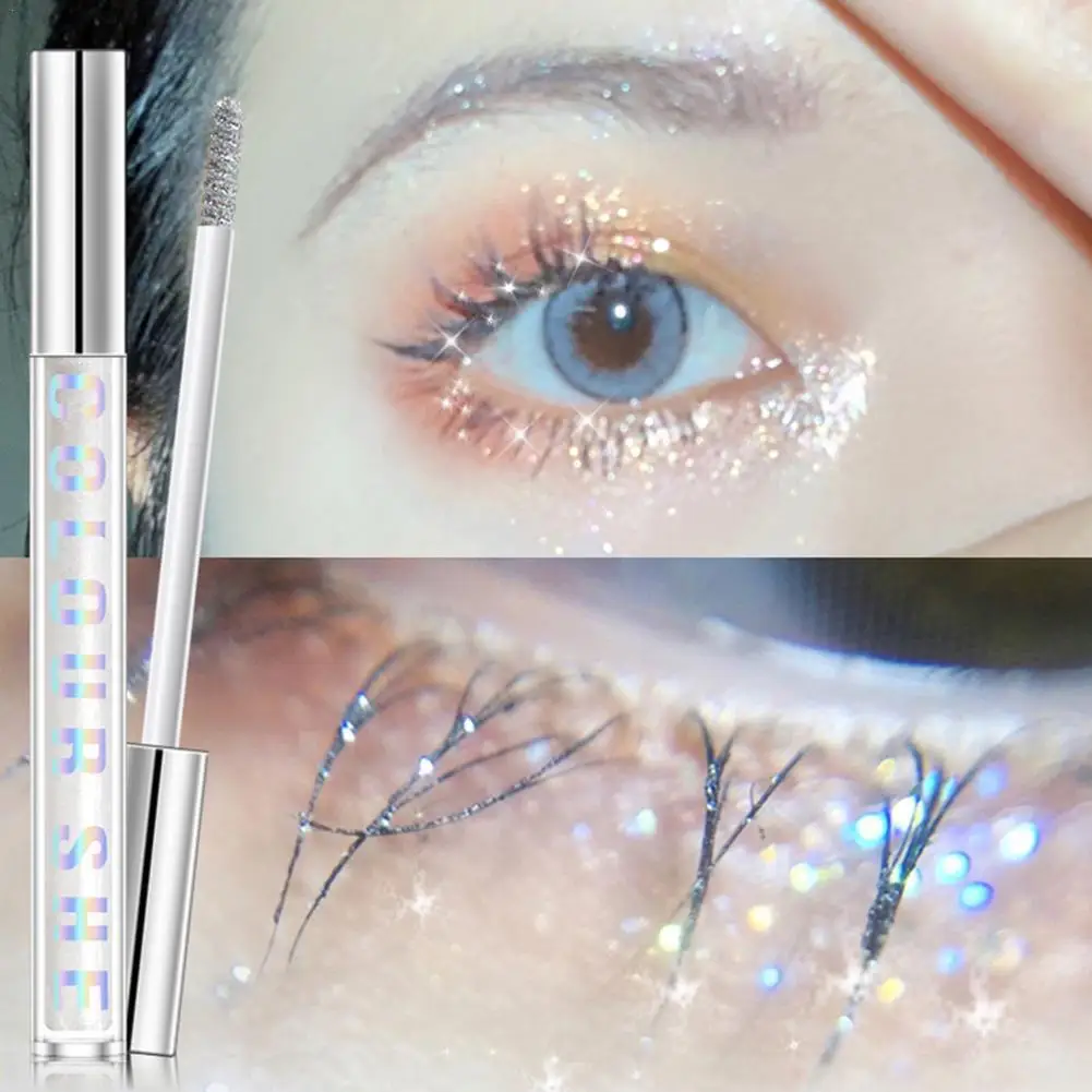

Diamond Glitter Mascara Quick Dry Water Makeup Long lasting Waterproof Curling Thick Shiny Eyelash Mascara