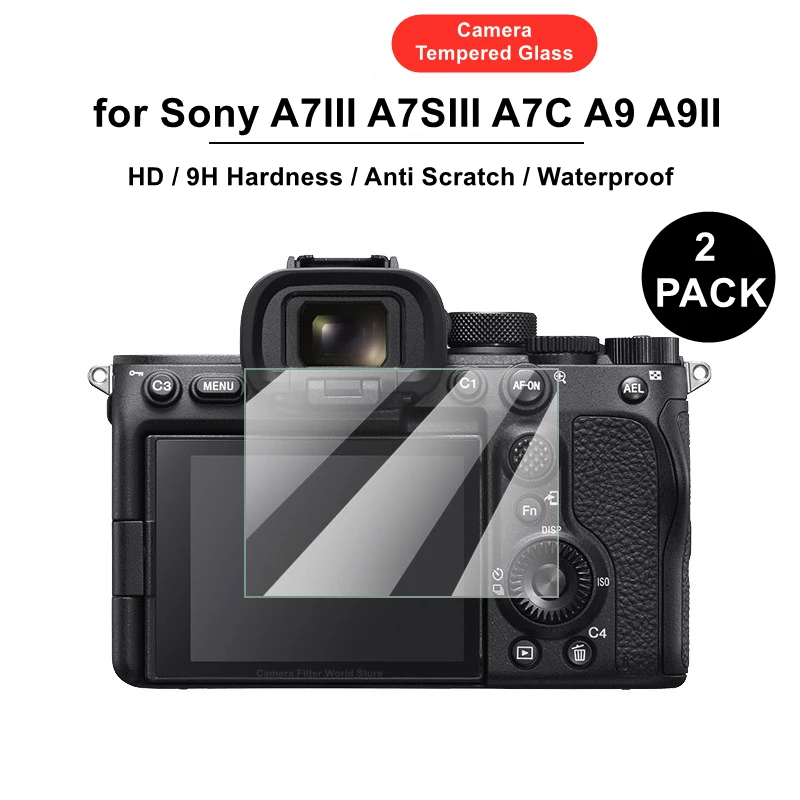 Закаленное стекло для камеры 2 шт. A7C A7SIII твердость 9H ультратонкая защита экрана