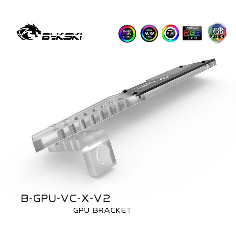 BYKSKI Graphics Card holder Bracket Support Sync Motherbaord 5V 3PIN A-RGB/4V 12PIN RGB Computer DIY Acrylic Fix | Компьютеры и офис