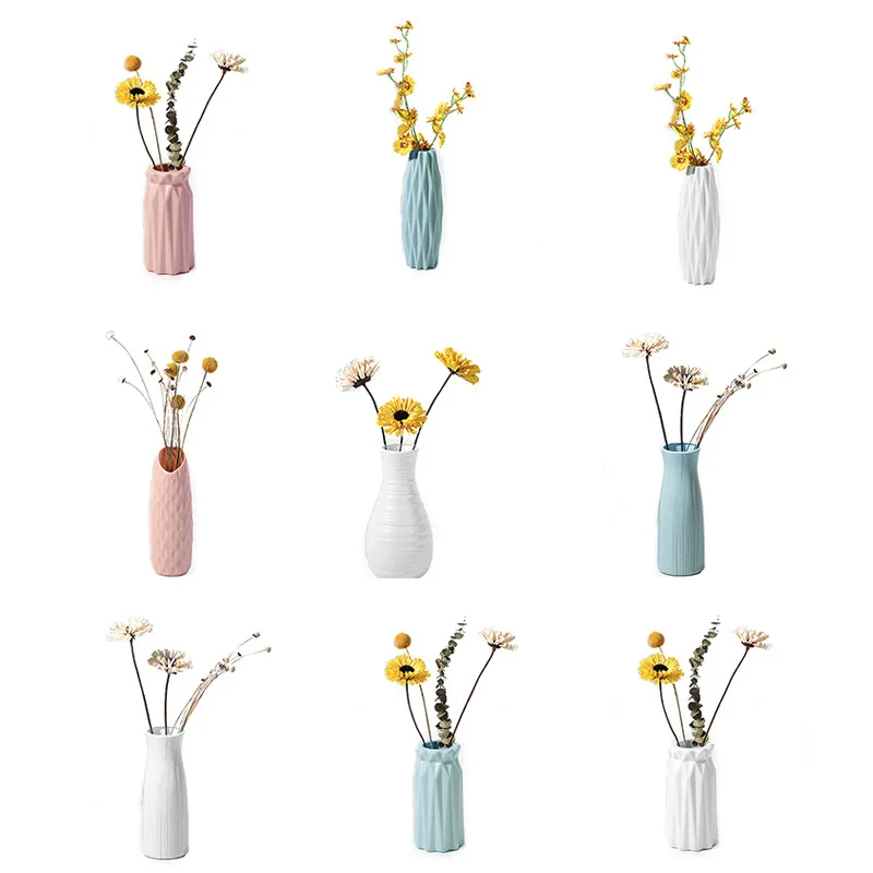 

Modern Floral Vase Decoration Home Flower Arrangement Nordic Style Flower Vase For Living Room Bedroom Office Ornaments Decor
