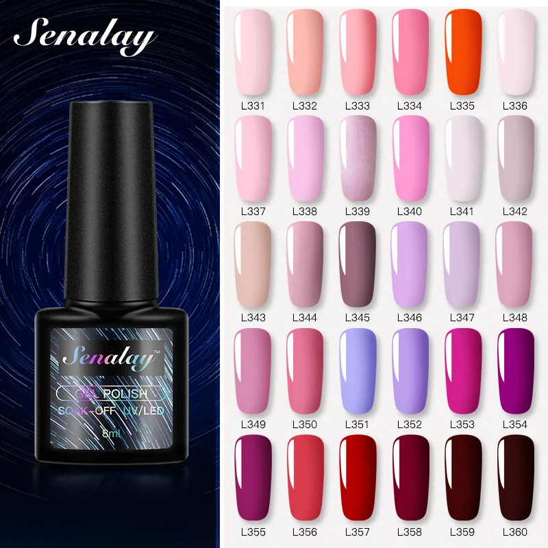 

Senalay 8ml Gel Nail Polish Permanent UV Lamp Gel Varnishes For Nail Art Manicure Set Nail Gel Lacquer Need Base Top Coat