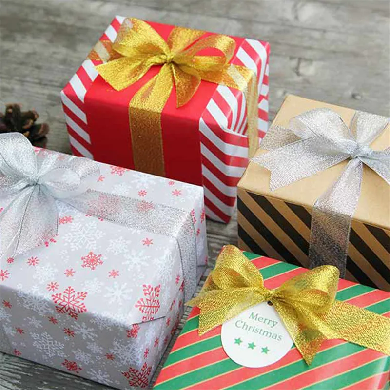 2 5 мм * 22 м Золотая Серебряная лента подарочная коробка детская конфетная сумка