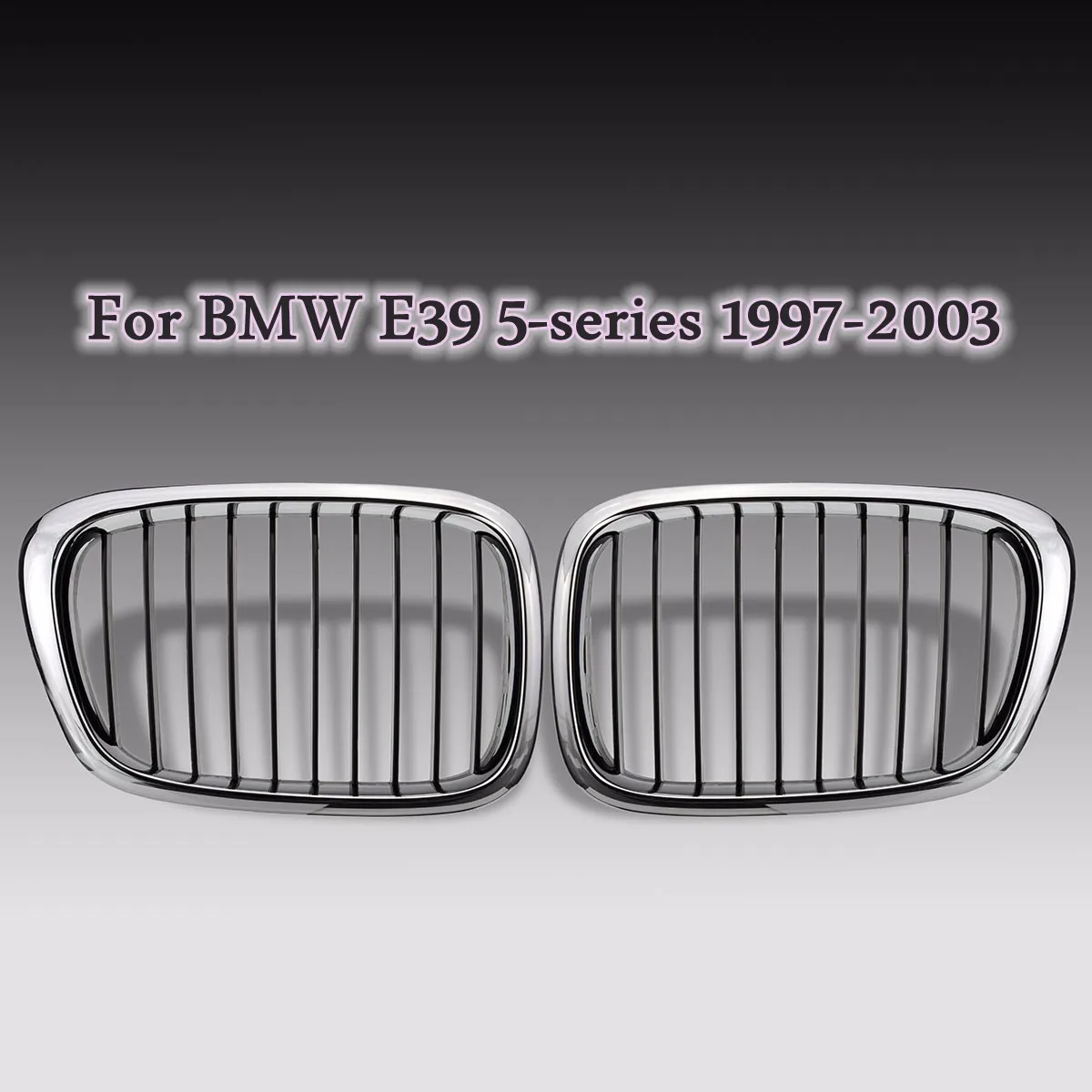 Новые 2 шт. хромированные черные Авто Передняя ножная решетка решетки для BMW E39 M5 5