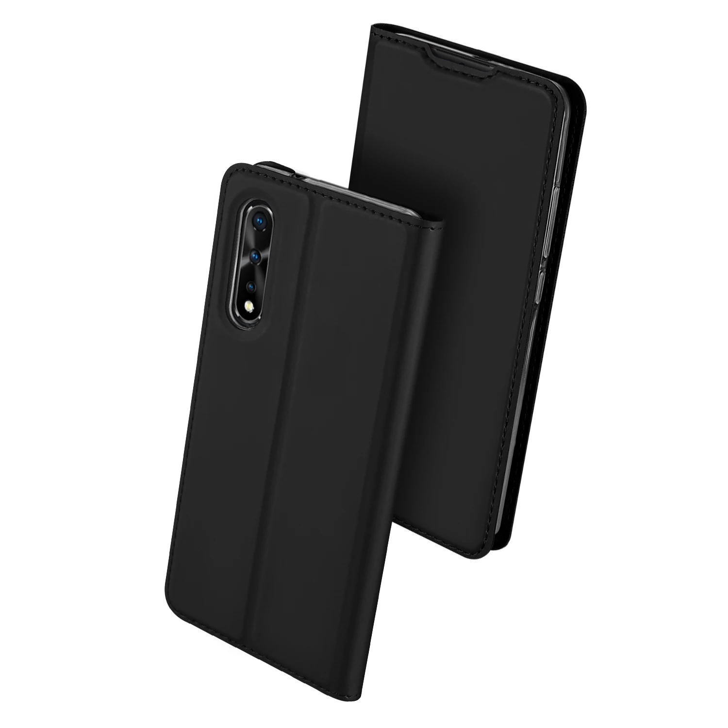 ДЛЯ Vivo IQOO Neo флип чехол 6,38 дюймов Роскошный кожаный бумажник-книжка чехол Vivo V17 Neo Y7S Z5 Z1x S1 чехол Coque fundas Etui Hoesje - Цвет: Black