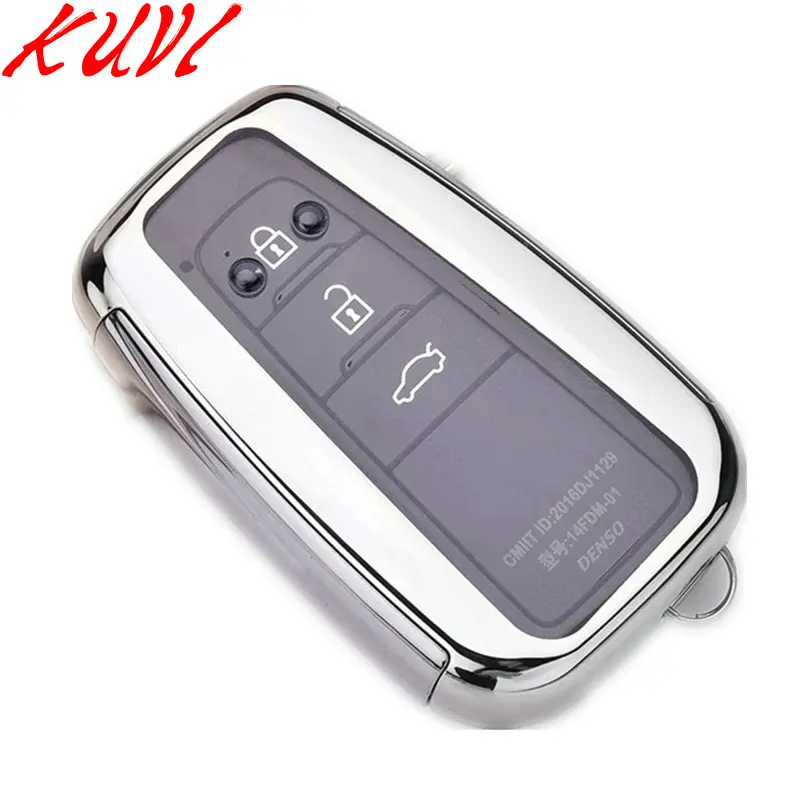 silver Мягкий чехол для ключей автомобиля из ТПУ, брелок для Toyota Camry Corolla C-HR CHR Prado, защита для ключей, автомобильный стиль - Название цвета: silver