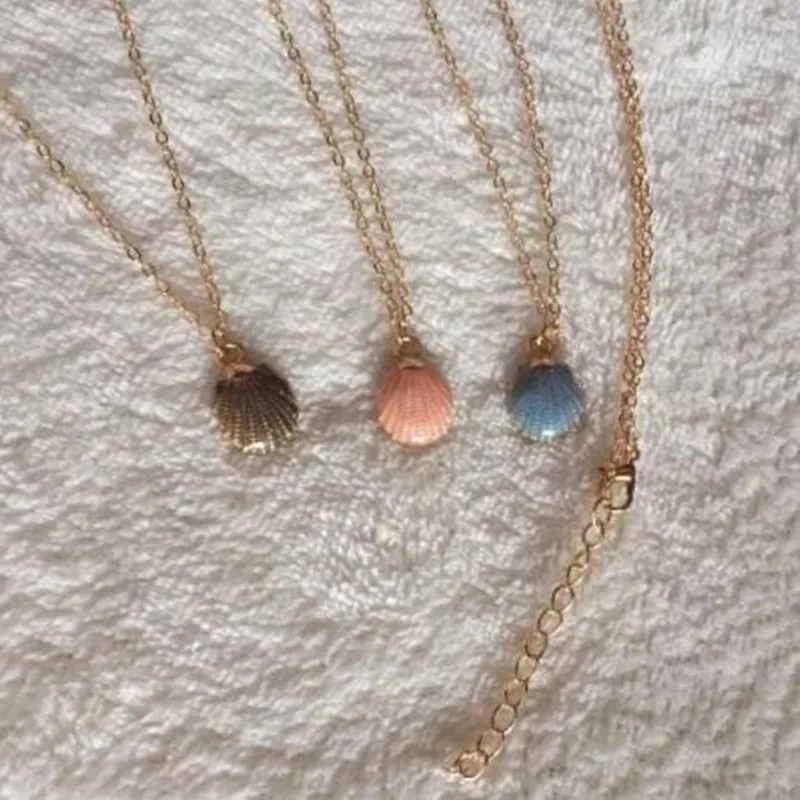 Цепочка женская с кулоном в виде ракушки морской звезды раковины | Украшения и