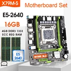 Набор материнской платы X79 M-S с LGA2011 combos Xeon E5 2640 CPU 4 шт. x 4 ГБ = 16 Гб памяти DDR3 ECC RAM 1333 МГц NVME M.2 слот