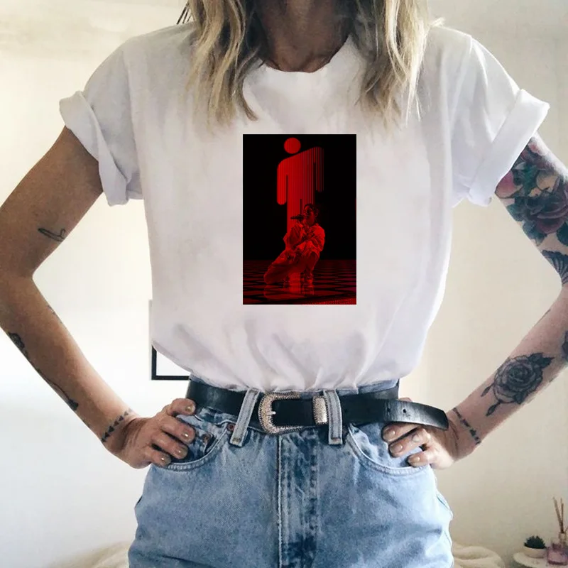 Новинка Billie Eilish белая футболка Черная Мужская футболка Titanfall BE Logo Print Модальные Мягкие Летние топы с коротким рукавом Homme - Цвет: 17