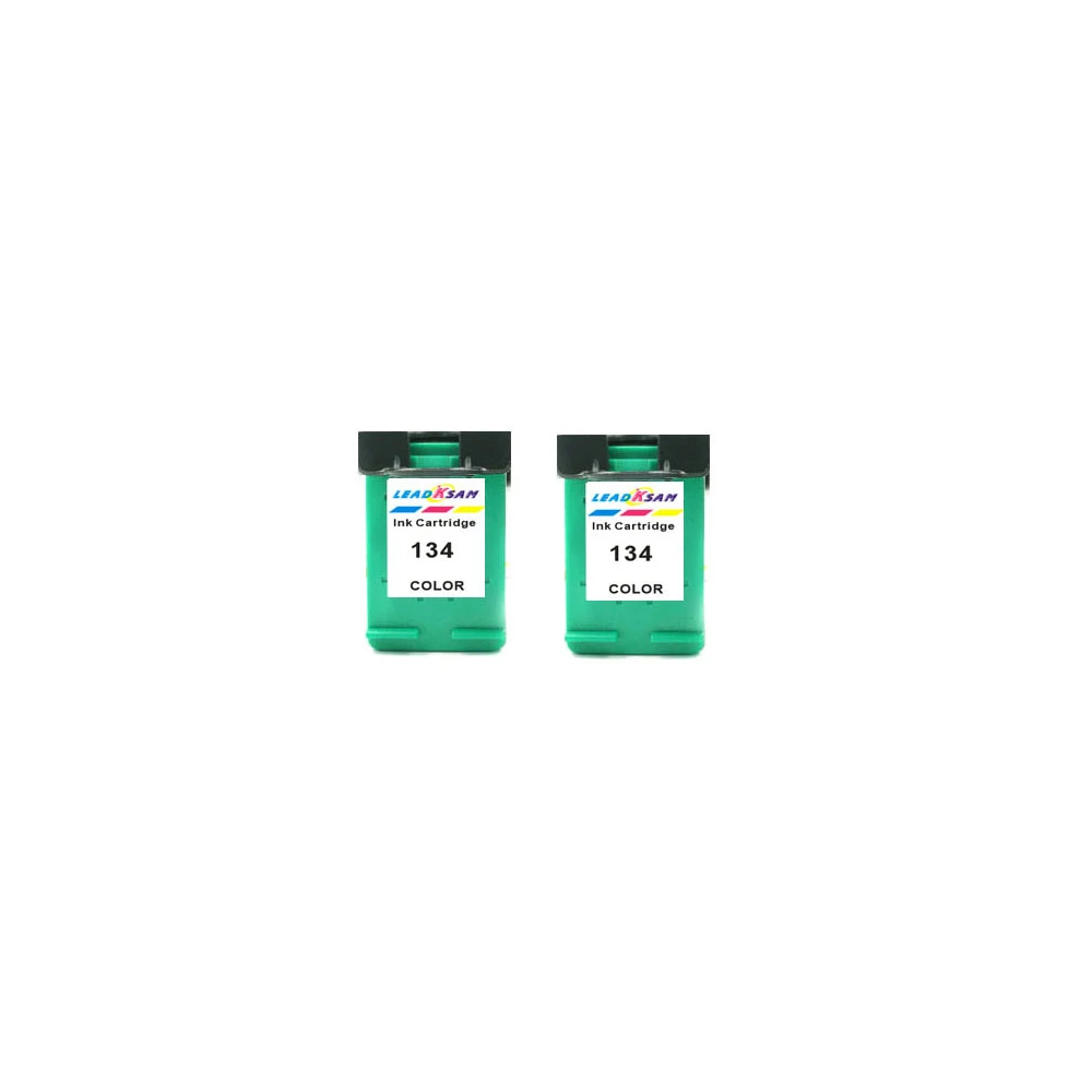 2x чернильный картридж leadksam совместимый с hp134 для 134 Deskjet 6943/6983/5943/D4163 Photosmart