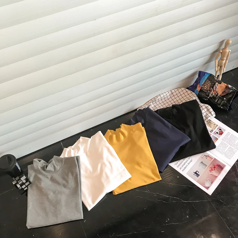 Свободная футболка большого размера в Корейском стиле повседневный Однотонный