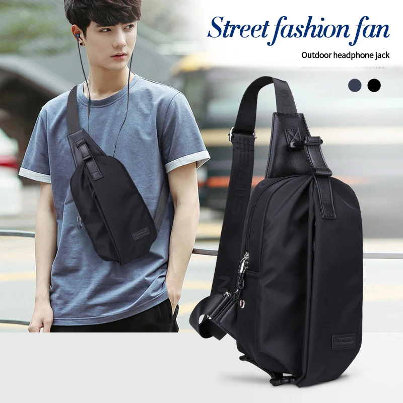 Zoger Japanese street chest bag men's tide brand men's shoulder bag Messenger bag tooling function wind bag fashion Oxford backp