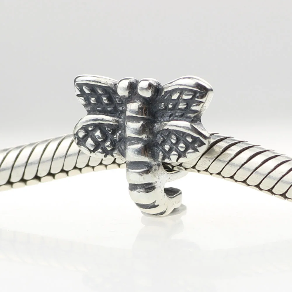 Цепочка из серебра 925 пробы с подвеской в виде стрекозы | Украшения и аксессуары