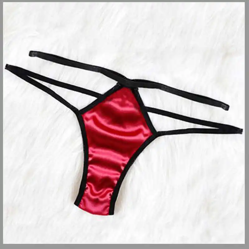 

Black ribbon three-point erotic lingerie deep v low transparent mesh seductive bra set 2020 new style