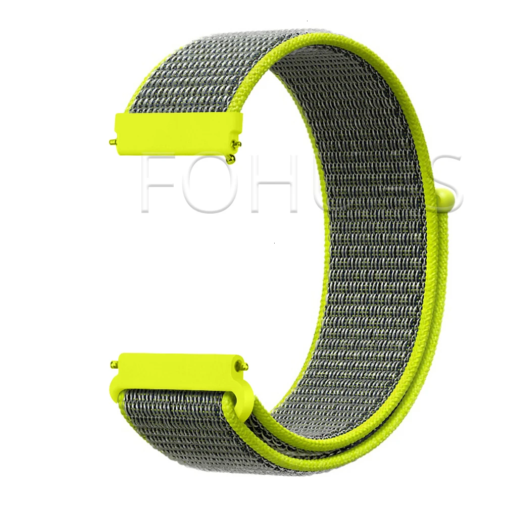 Нейлоновый ремешок 20 мм 22 мм для Xiaomi Amazfit Gtr 47 мм samsung Galaxy Watch 42 мм 46 мм Active gear S3 классический ремешок HUAWEI WATCH 2 Pro