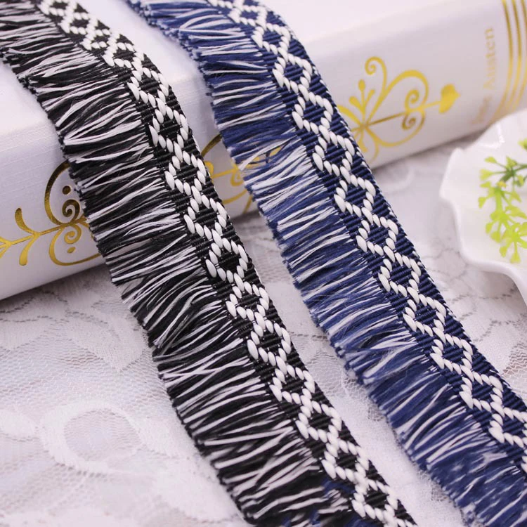 

3CM Cotton Tassel Lace Farbic Embroidery Ribbon Trim Curtain Table Clothes Hat Dress Pant Decoration Tassel Webbing Accessories
