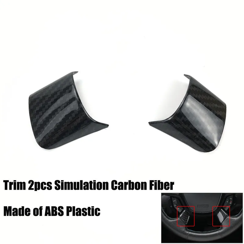 Trim 2pcs Для Ford Focus 3 2012- полностью внутренняя наклейка из углеродного волокна наклейка крышка ручка вентиляционная консоль панель Корпус чехол Аксессуары - Название цвета: Trim 2pcs