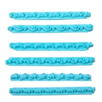 2pcs plastic lace trim embossing strip clay texture stamp ceramic pottery polymer clay tools modeling art supplies