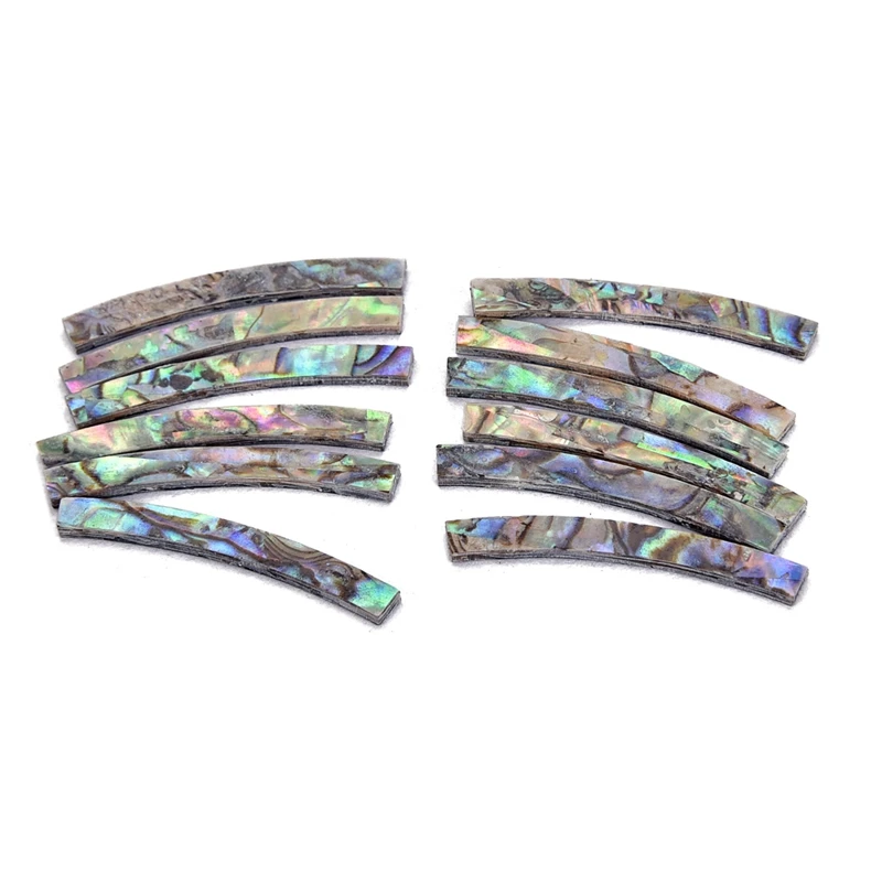 12 шт оболочка инкрустация натуральный прочный звук отверстие изогнутые полоски