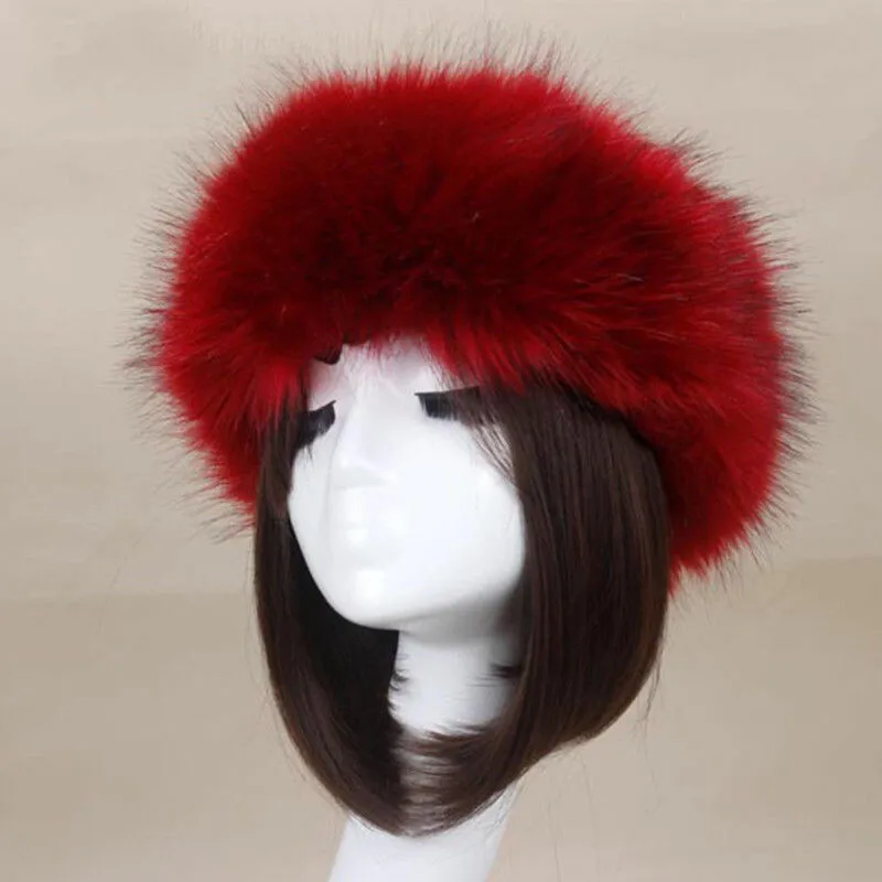 

Women Fashion Russian Thick Warm Beanies Winter Warm Fluffy Fake Faux Fur Hat Empty Top Hat Headscarf Wholesale Bonnets