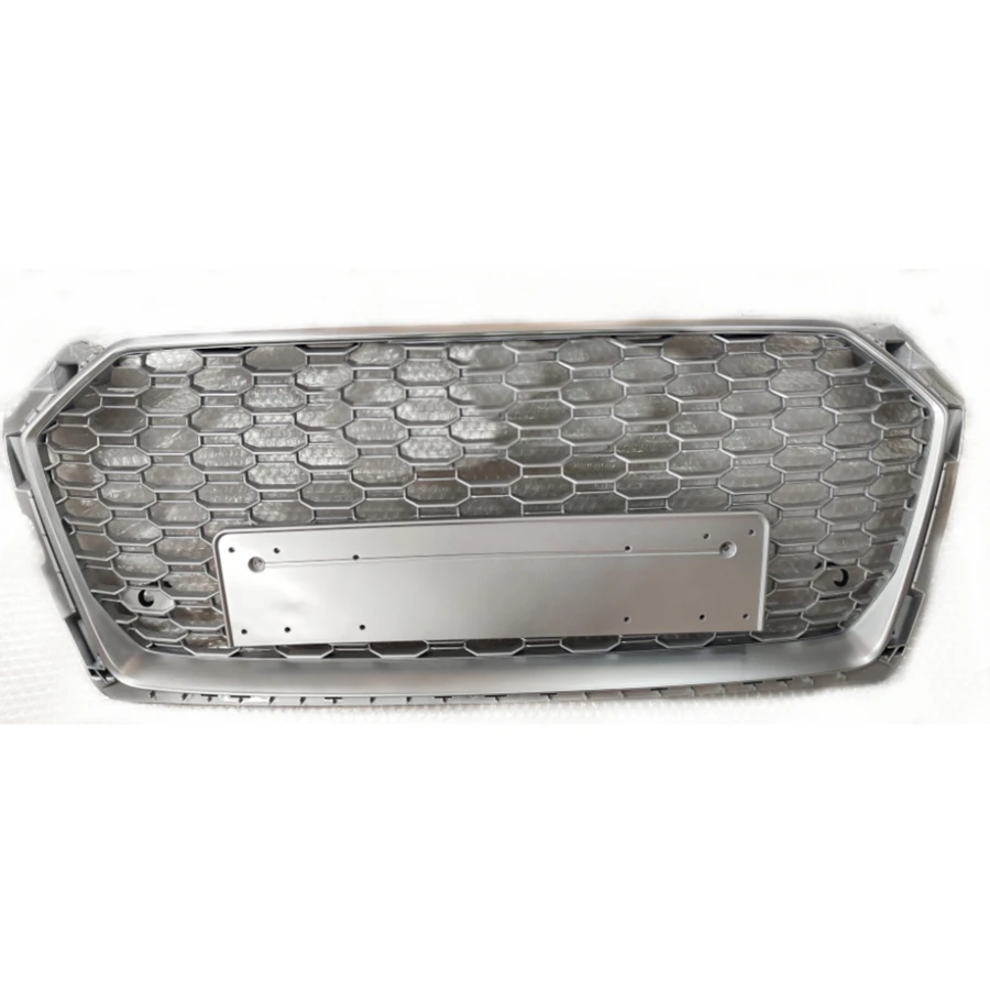 

Для RS5 стиль Передняя Спортивная Шестигранная сетчатая сотовая бленда гриль Серебряный Для Audi A5/S5 B9 2017-2019 автомобильные аксессуары