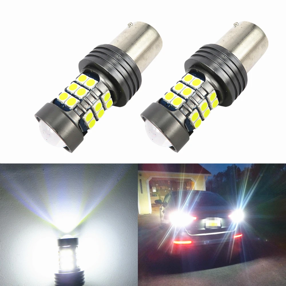WLJH 2x BA15S 1156 светодиодный Canbus лампочка P21W 7506 автомобильный 12V 24V Светодиодный